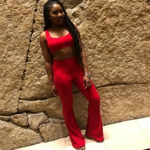 Red Two Piece Set